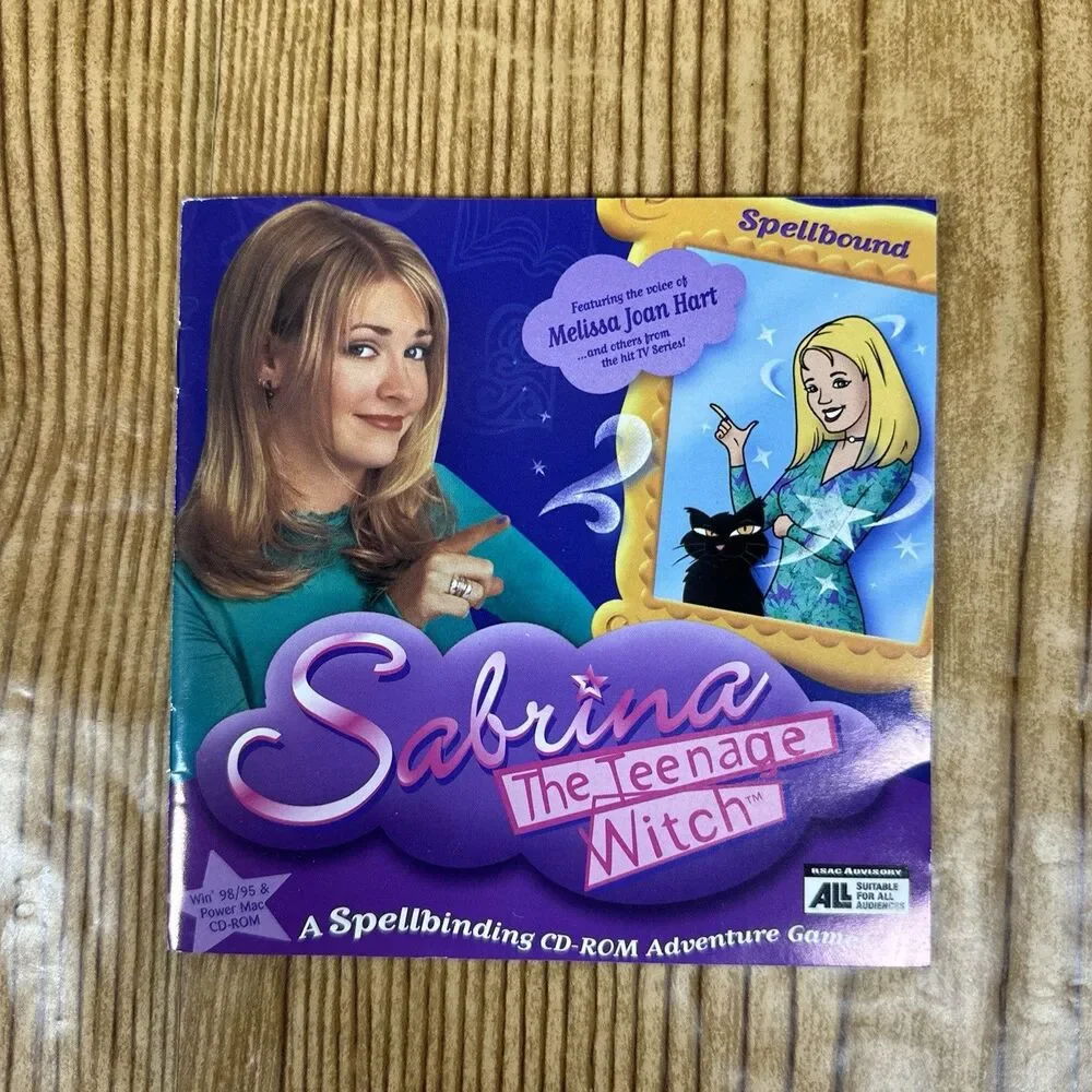 Vintage 1997 Mattel Clueless CD Rom Sabrina Teenage Witch Game Windows PC‎ Mac